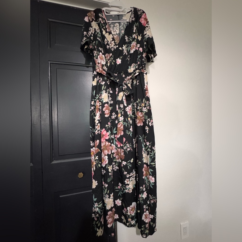 Floral Black Maxi Dress